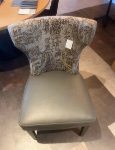 New Ex-Display Bespoke Wing Back Dining Chair With Fabric Back, In Stock