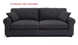 4 Seater Charcoal Fabric Argos Home Lisbon - Ex-Display Unboxed No Cushions