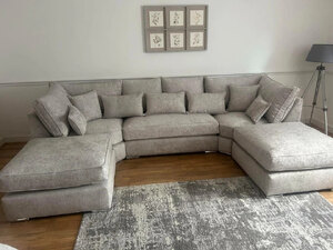U-Shape Bishop Corner Sofa | High Back | Truffle | Upgraded Seating