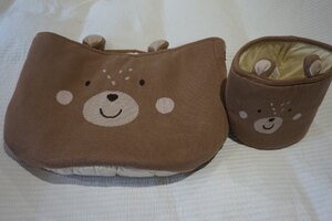 John Lewis Bear Knitted Storage Basket Set of 2 - Ex-Display