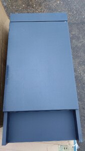 Blue 400mm Freestanding Vanity Unit Left Hand Lindo Ex-Display - No Basin or Handle