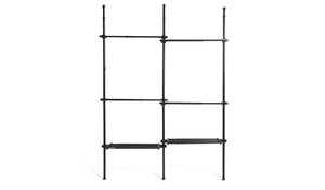 Double Adjustable Ceiling Rail with Shelves Black Argos Home - Ex-Display Boxed