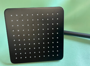 Idealrain Cube 255mm Fixed Overhead Shower Head with 400mm Arm - Silk Black - Ex-Display