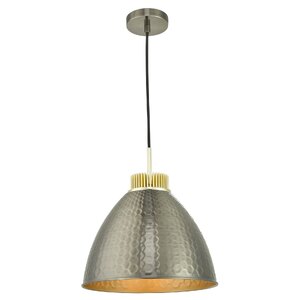 Nickel Metal Pattern Shade Pendant Ceiling Light Wilhelm Chrome