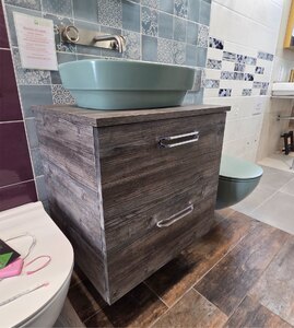 JJO Jackson Pine 610mm Wall Hung Vanity Unit with 2 Soft-Close Drawers