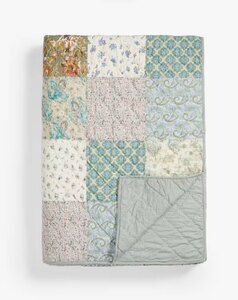 John Lewis Tilly Patchwork Quilt Bedspread L260xW250cm Blue