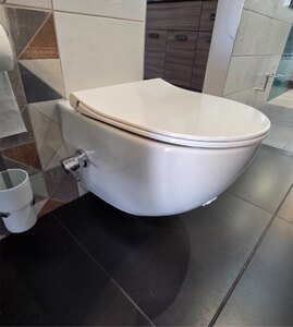 VitrA Rimless Wall Hung WC Pan & Soft-Close Seat 7748B003-6205 - White - Ex-Display