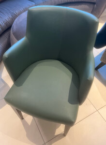 New Ex-Display Bespoke Green Wing Back Dining Chair