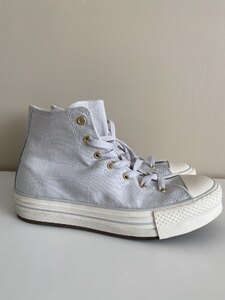 Converse All Star Junior Trainer UK 5 Grey Off White Gold - Ex-Display