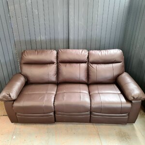 3 Seater Power Recliner Sofa in Chocolate, Argos Home New Paolo - Ex-Display with Marks