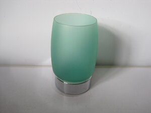 KEUCO Elegance Wall Mounted Tumbler Holder - Chrome with Green Crystal Glass - Ex-Display
