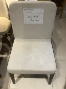 New Ex-Display White Textured Dining Chair, Bespoke Made