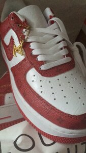 Nike Air Force 1 LV8 Red White Gum Unisex Size 8 Shoes Ex-Display
