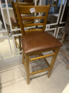 Ex-Display Bespoke Wooden Dining Chair, Brown Marble Seat