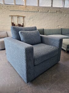 Oversized Armchair | Denim Blue | Ex-Display | Wide Club Chair