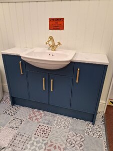 Ex-Display - Ellis Padstow Blue Bathroom Vanity Unit