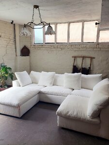Andrew Martin Truman Modular Sofa | White Linen | Ex-Display | Designer
