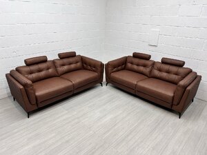 Ex-Display Sofology Muse Tan 3+3 Seater Sofa Set