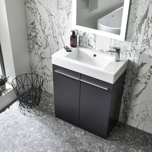 Tavistock Kobe 700mm Freestanding Unit Storm Grey & Basin Ex-Display
