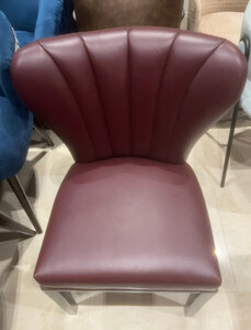 New Ex-Display Bespoke Made Burgundy Wide Back Dining Chair