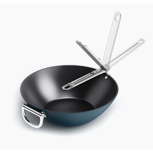 Joseph Joseph Space 32cm Blue Wok Folding Handle Non-Stick – Ex-Display