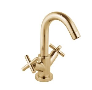 Vado Elements Basin Mixer Tap in Brushed Gold - Ex-Display