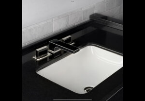 Lefroy Brooks Fifth Avenue Basin Mixer On Plinth Black/Chrome Ex-Display