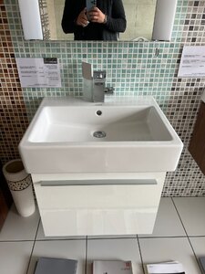 Duravit X Large Wall Hung White Gloss Vanity Unit Set Ex-Display