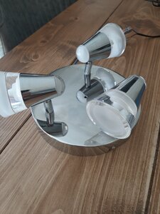 John Lewis Polaris 3 Light Ceiling Light, Chrome, Ex-Display Model