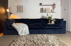 Ex-Display Loaf Cuddlemuffin Sofa in Liquorice Blue