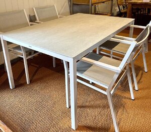 Barlow Tyrie Equinox 4 Seater Dining Set - Arctic White - Ex-Display Offer