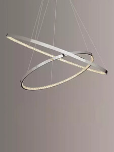 John Lewis Zephyr LED Dual Ring Pendant Light Chrome