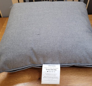 John Lewis 50cm Square Weighted Sofa Cushion Grey Ex-Display