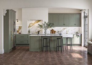 Regiment Green Shaker Solid Wood Kitchen, Rigid Built, Blum