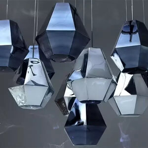 Tom Dixon Cut Tall LED Pendant Smoke Ex-Display Dented