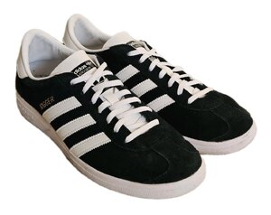 Adidas Jogger Trainers Mens UK 8.5 EU 42.5 Black White Suede Ex-Display