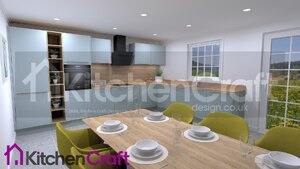 Hacker Handleless Scala Eucalyptus Kitchen, Brand New, Not Ex-Display