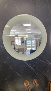HiB Cassini Round 60 Mirror, Ex-Display Silver LED Bathroom Mirror