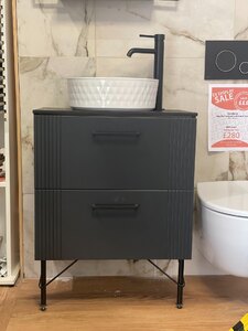 HiB Ex-Display Fabrica Vanity Unit With Basin, Mixer, Waste